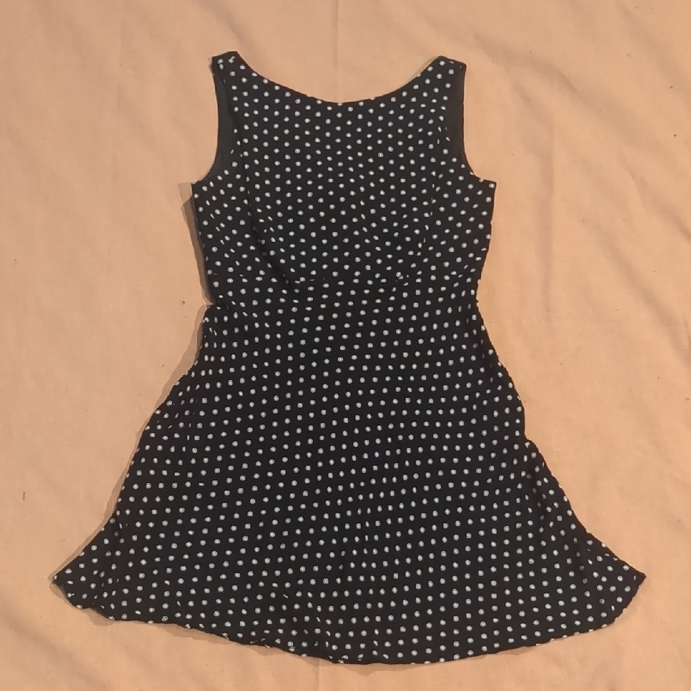 Black Polka Dot Flirty Mini Dress